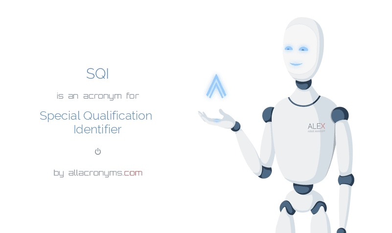 SQI Special Qualification Identifier sqi-special-qualification-identifier