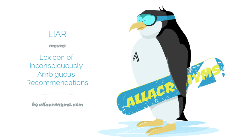 lexicon of intentionally ambiguous recommendations