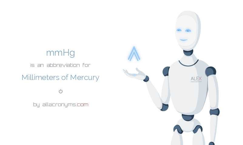 What is the meaning of mm Hg?