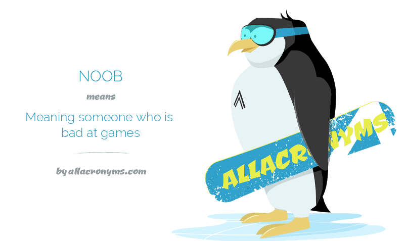 What does noob shop mean
