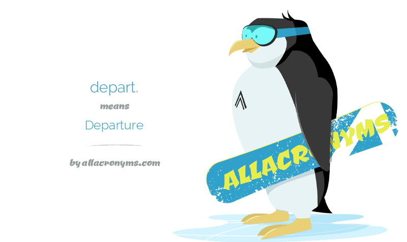 Depart meaning