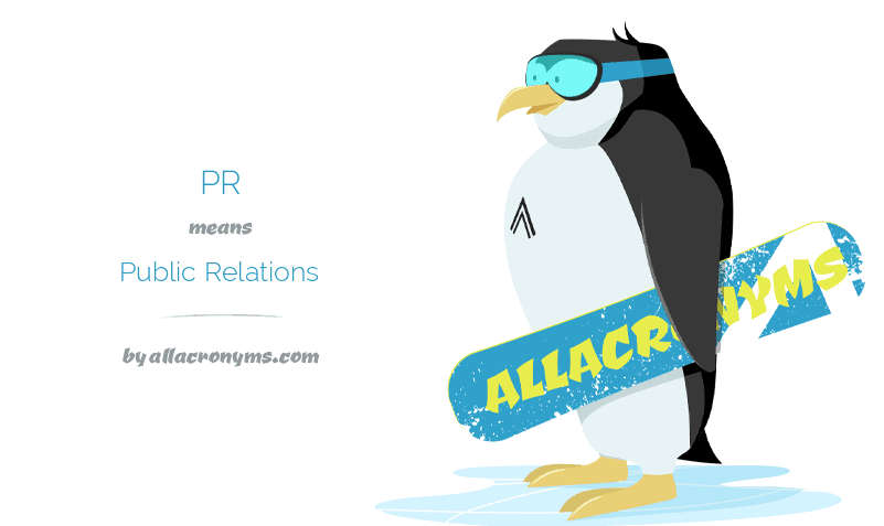 What does pr stand for store